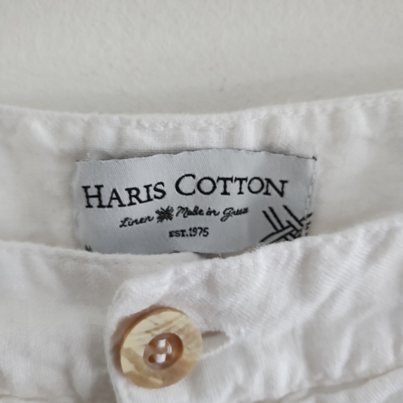 Haris Cotton White Linen Bermuda Shorts M - Picture 4 of 4